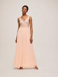 Lace & Beads Mulan Pearl Sleeveless Maxi Dress