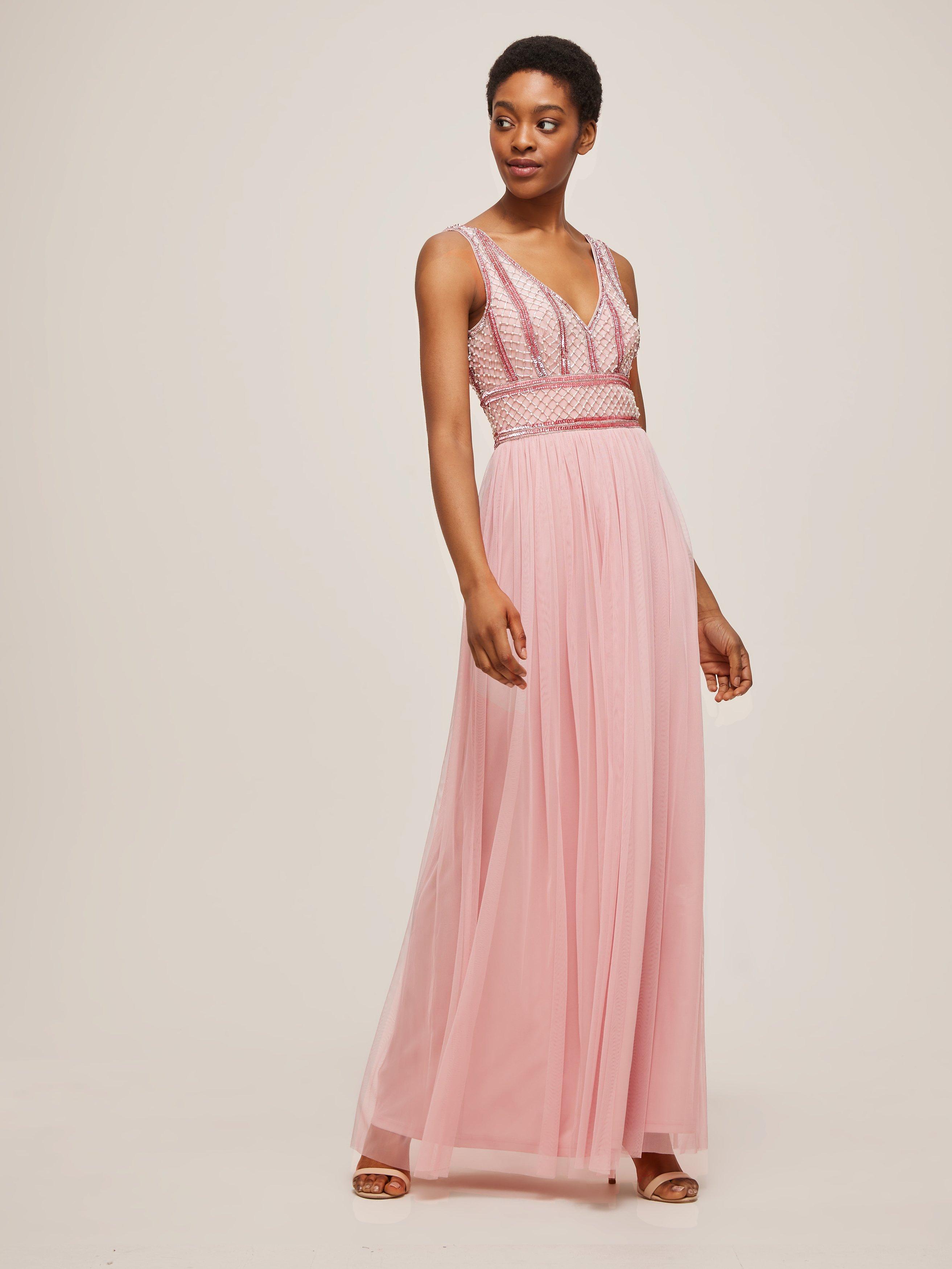 All over embellished maxi dress best sale