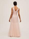 Lace & Beads Lorelai Bead Embellished Maxi Dress, Blush