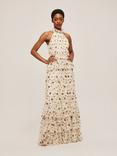 Lace & Beads Safa Star Print Maxi Dress