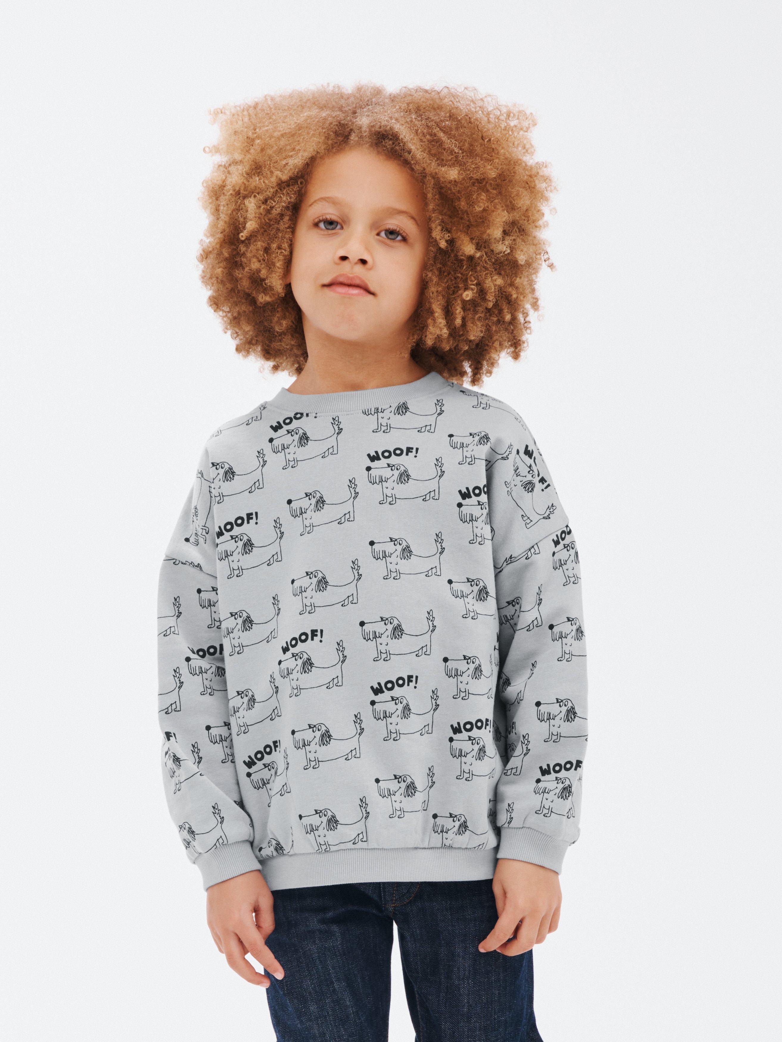 John Lewis ANYDAY Kids' Woof Jumper, Grey