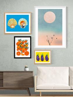 EAST END PRINTS Leanne Simpson 'Orange Harvest' Framed Print - view 2, Black Frame