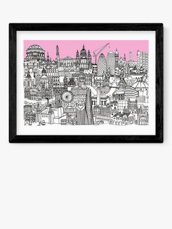 EAST END PRINTS Lizzie Prestt 'London Jungle' Framed Print, Black Frame