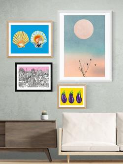 EAST END PRINTS Lizzie Prestt 'London Jungle' Framed Print - view 2, Black Frame