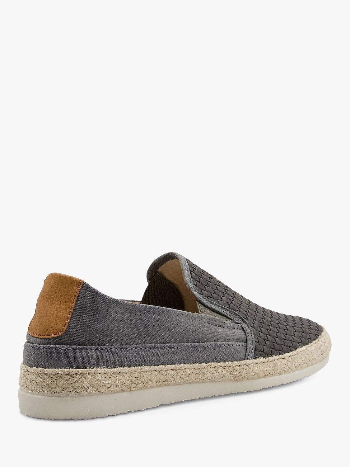 Product image 4 of 5, which shows Dune Frederico Woven Detail Suede Espadrilles, Grey, 6