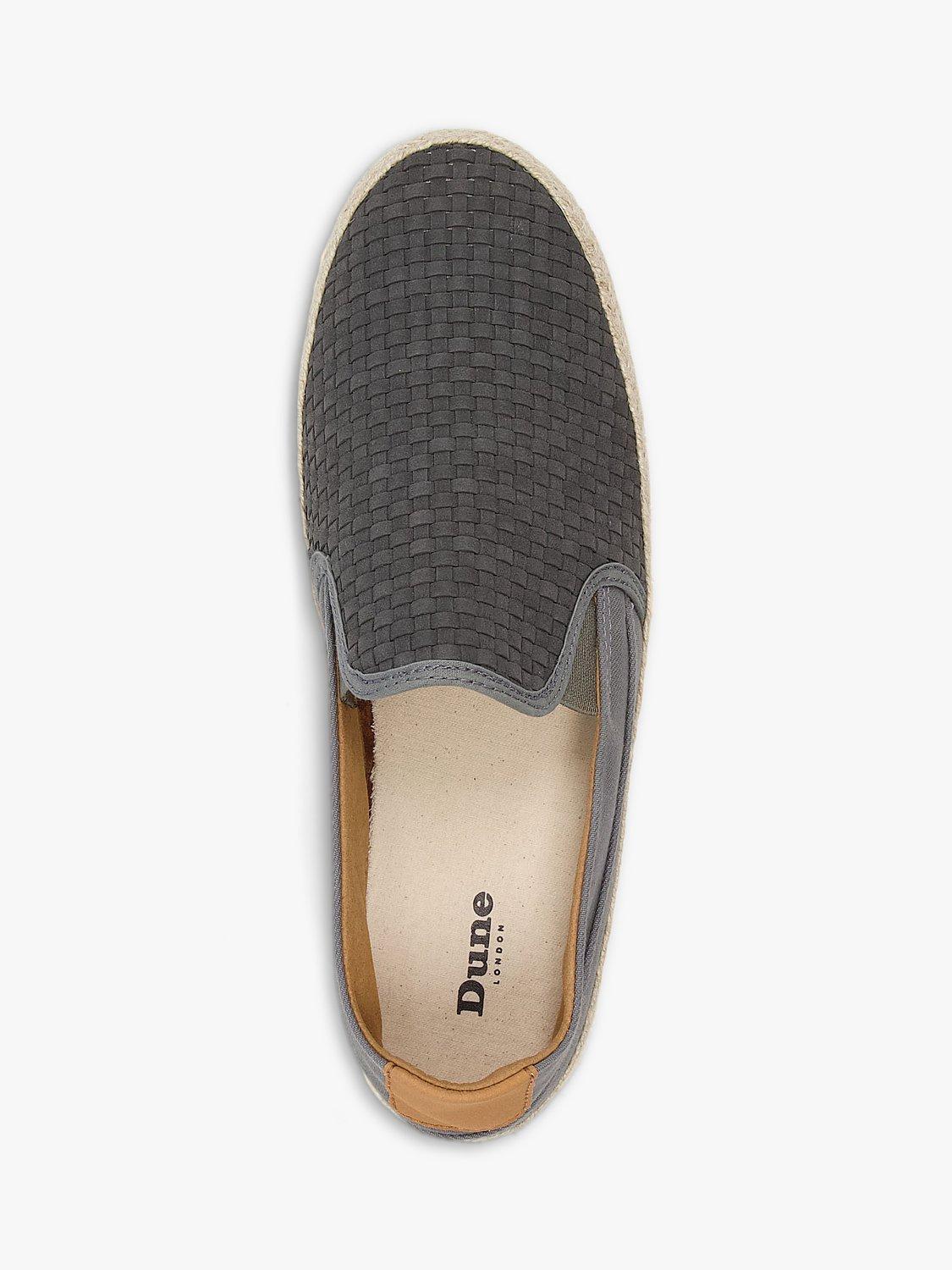 Product image 5 of 5, which shows Dune Frederico Woven Detail Suede Espadrilles, Grey, 6