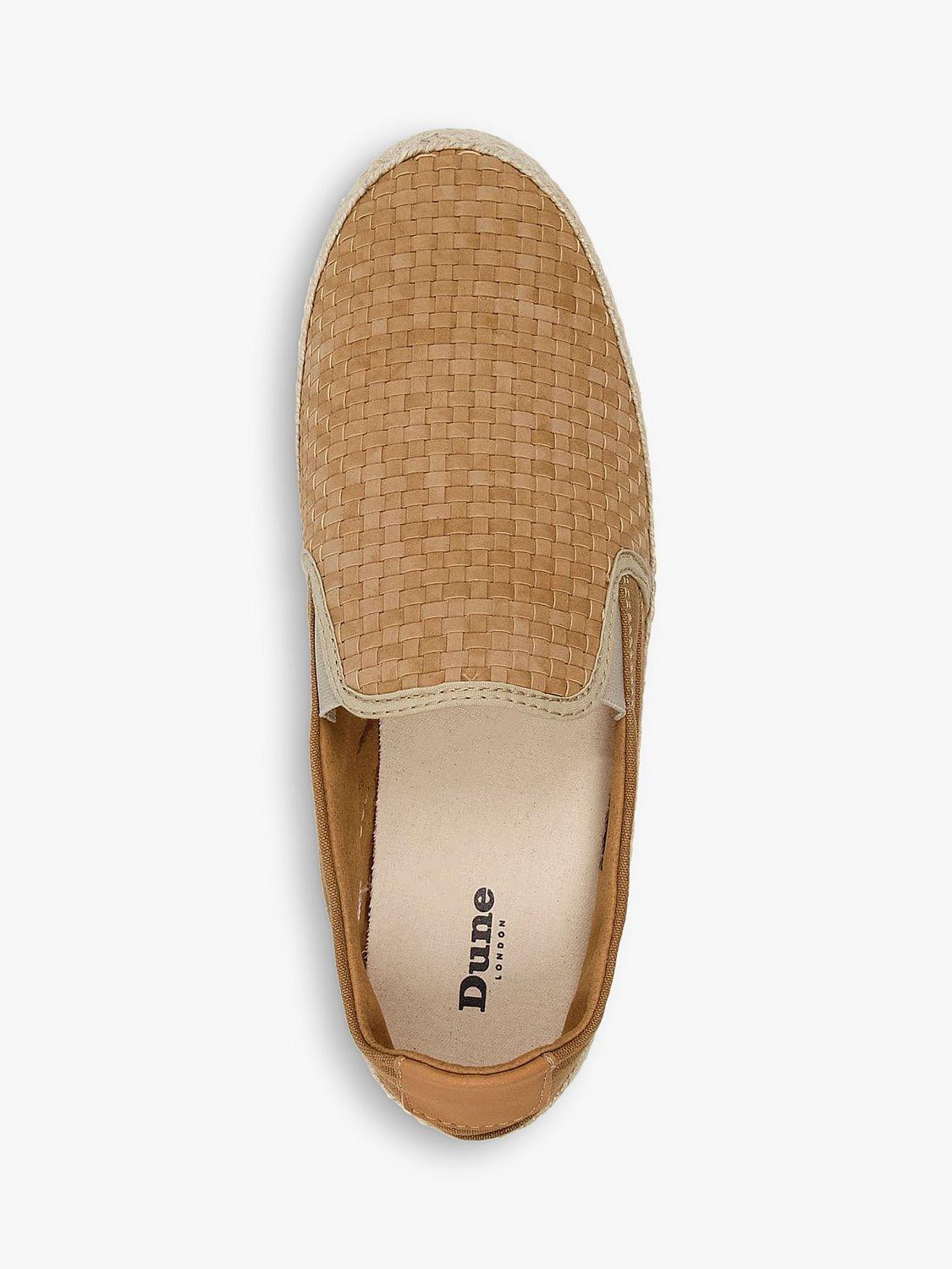 Product image 2 of 4, which shows Dune Frederico Woven Detail Suede Espadrilles, Tan, 11