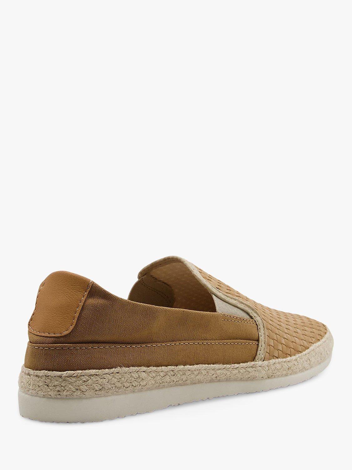 Product image 4 of 4, which shows Dune Frederico Woven Detail Suede Espadrilles, Tan, 11