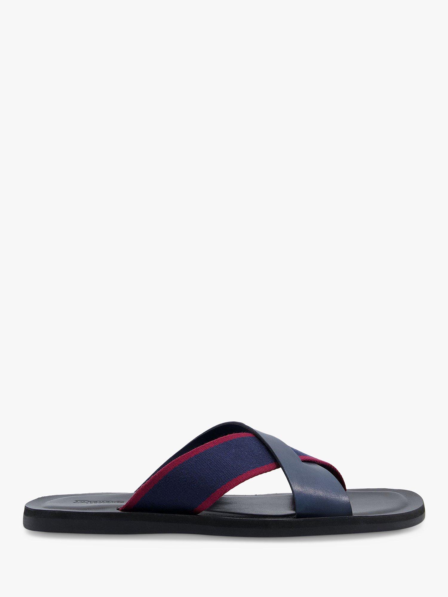 Dune Ideal Stripe Crossover Strap Sandals