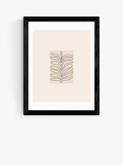 EAST END PRINTS Flower Love Child 'Organics' Framed Print, Black Frame