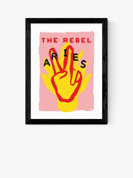 EAST END PRINTS Sophie Ward 'Aries The Rebel' Framed Print, Black Frame
