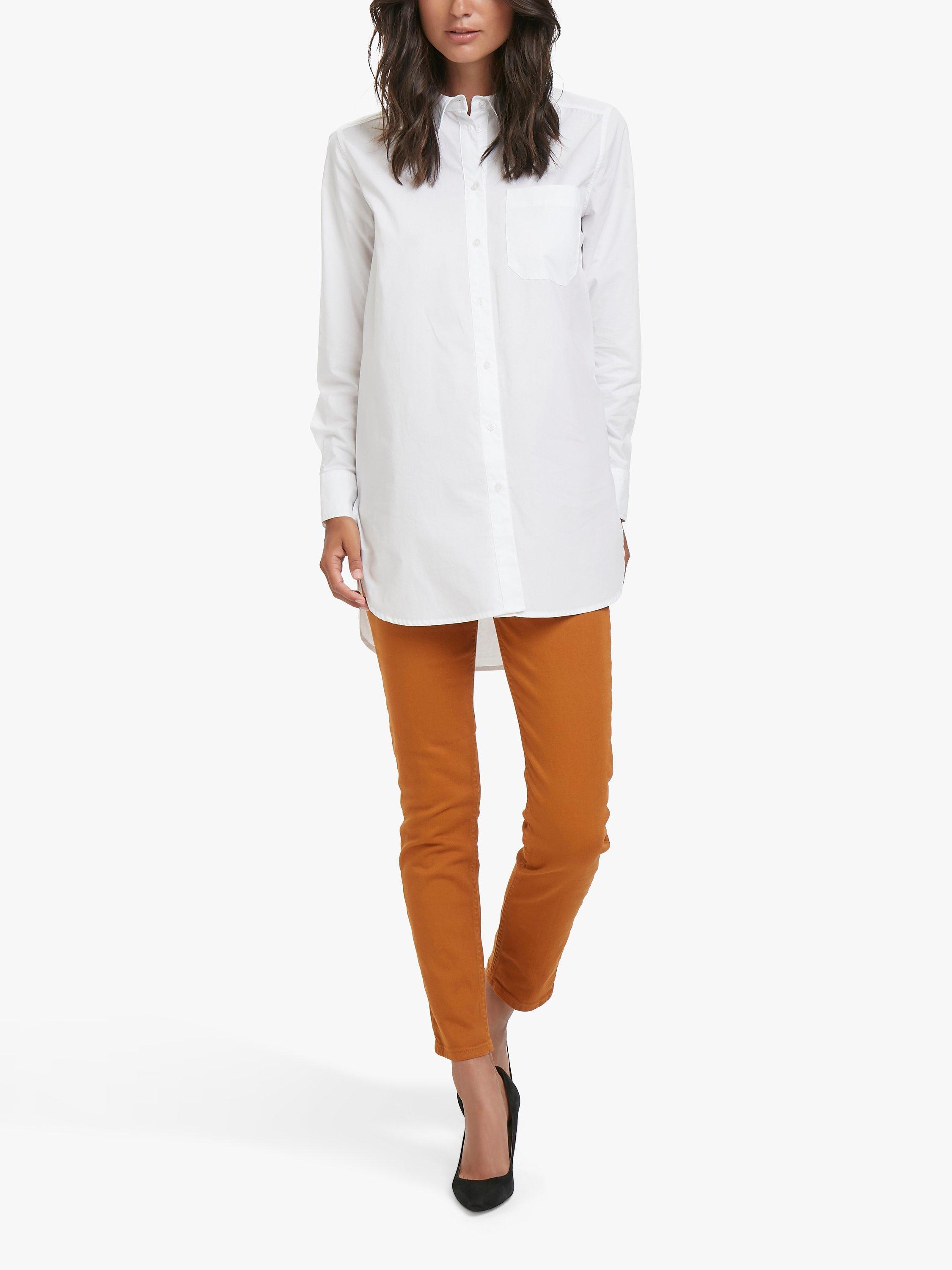 Part Two Lulas Long Poplin Shirt, White