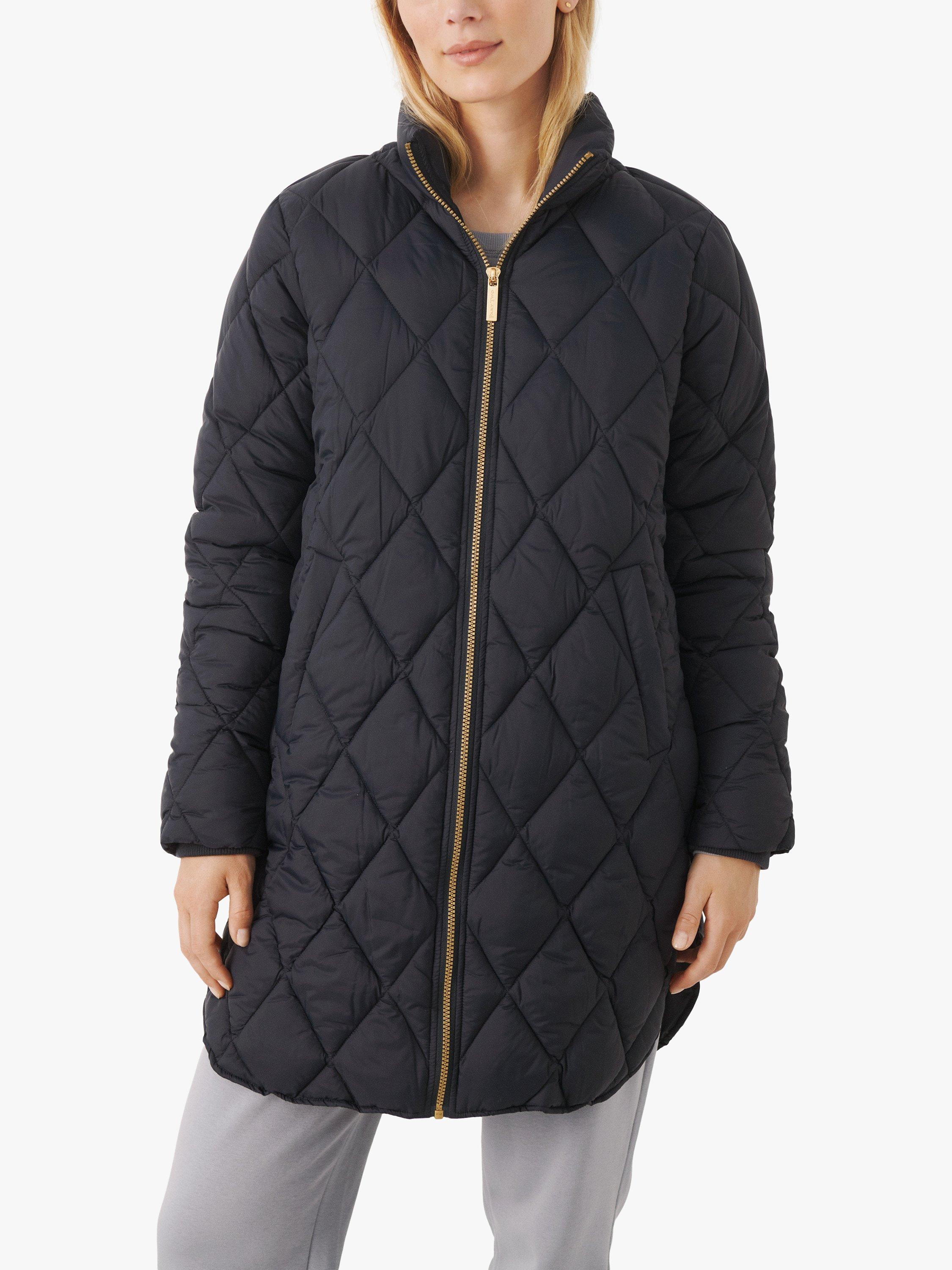 Product image 1 of 6, which shows Part Two Olilas Mid Length Quilted Jacket, Dark Navy, 8