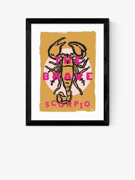 EAST END PRINTS Sophie Ward 'Scorpio The Brave' Framed Print, Multi