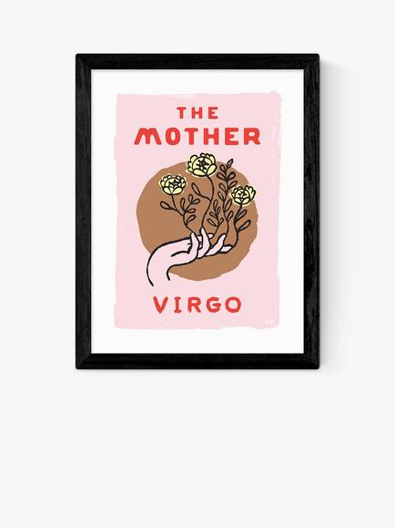 EAST END PRINTS Sophie Ward 'Virgo The Mother' Framed Print, Black Frame