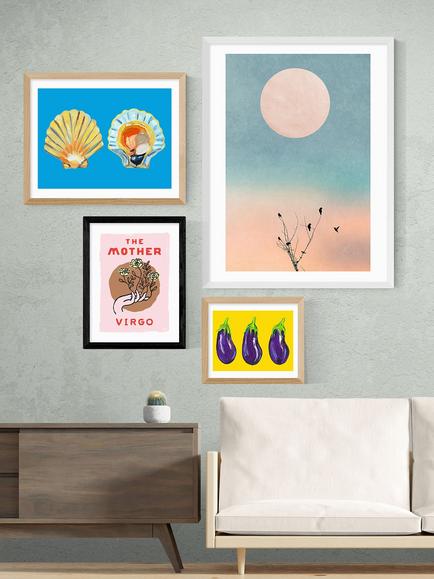 EAST END PRINTS Sophie Ward 'Virgo The Mother' Framed Print - view 2, Black Frame