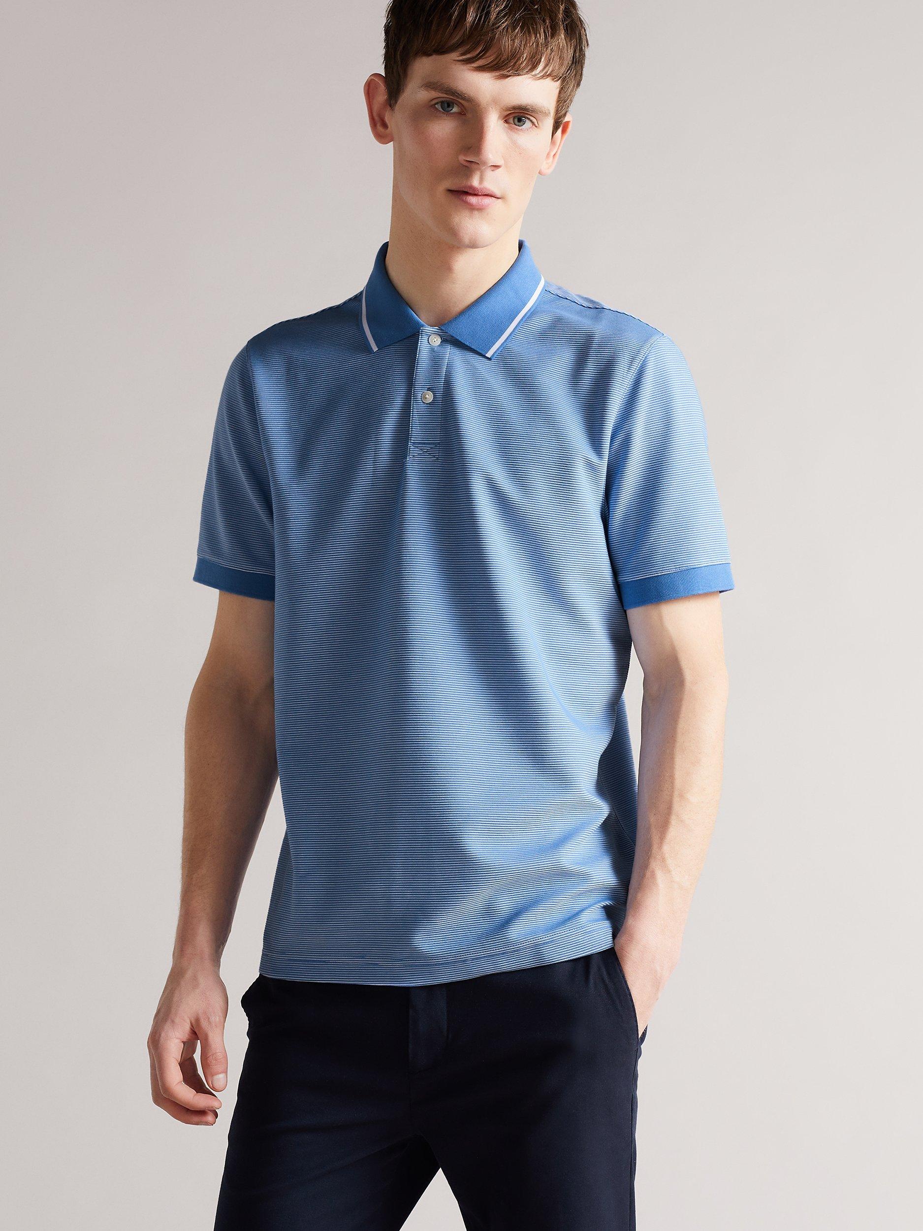 Ted Baker Ellerby Short Sleeve Striped Polo Shirt