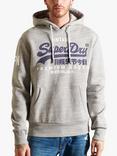 Superdry Vintage Logo Tri Hoodie, Grey Marl