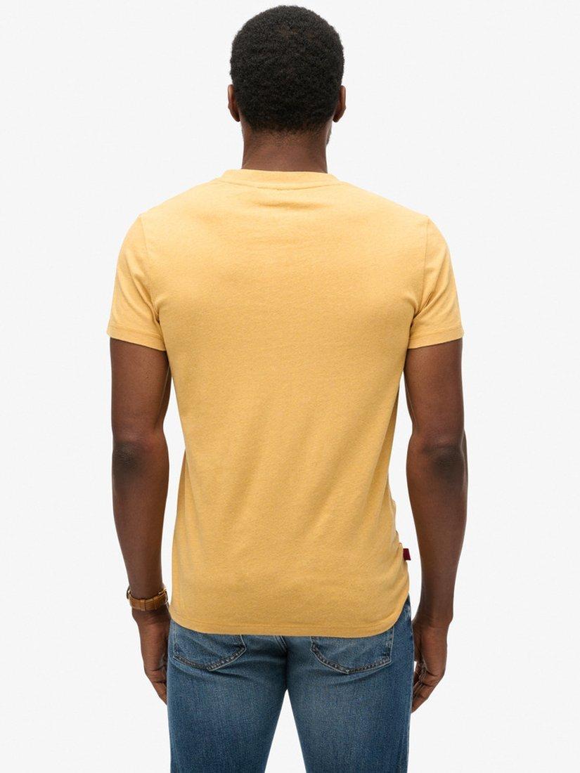 Product image 2 of 6, which shows Superdry Organic Cotton Vintage Embroidered T-Shirt, Ochre Marl, XS