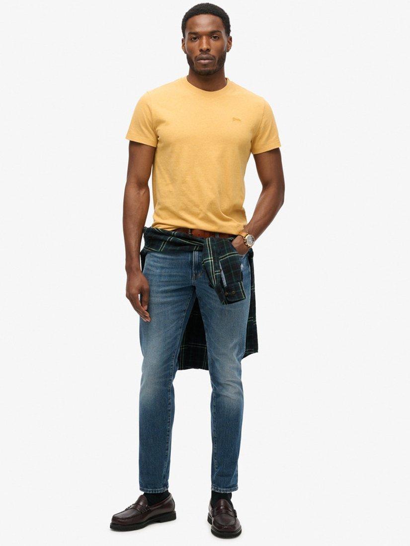 Product image 3 of 6, which shows Superdry Organic Cotton Vintage Embroidered T-Shirt, Ochre Marl, M