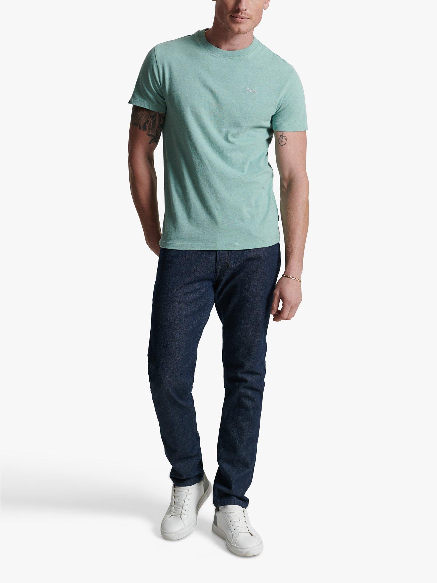 Superdry Organic Cotton Vintage Embroidered T-Shirt, Sage Marl, XS