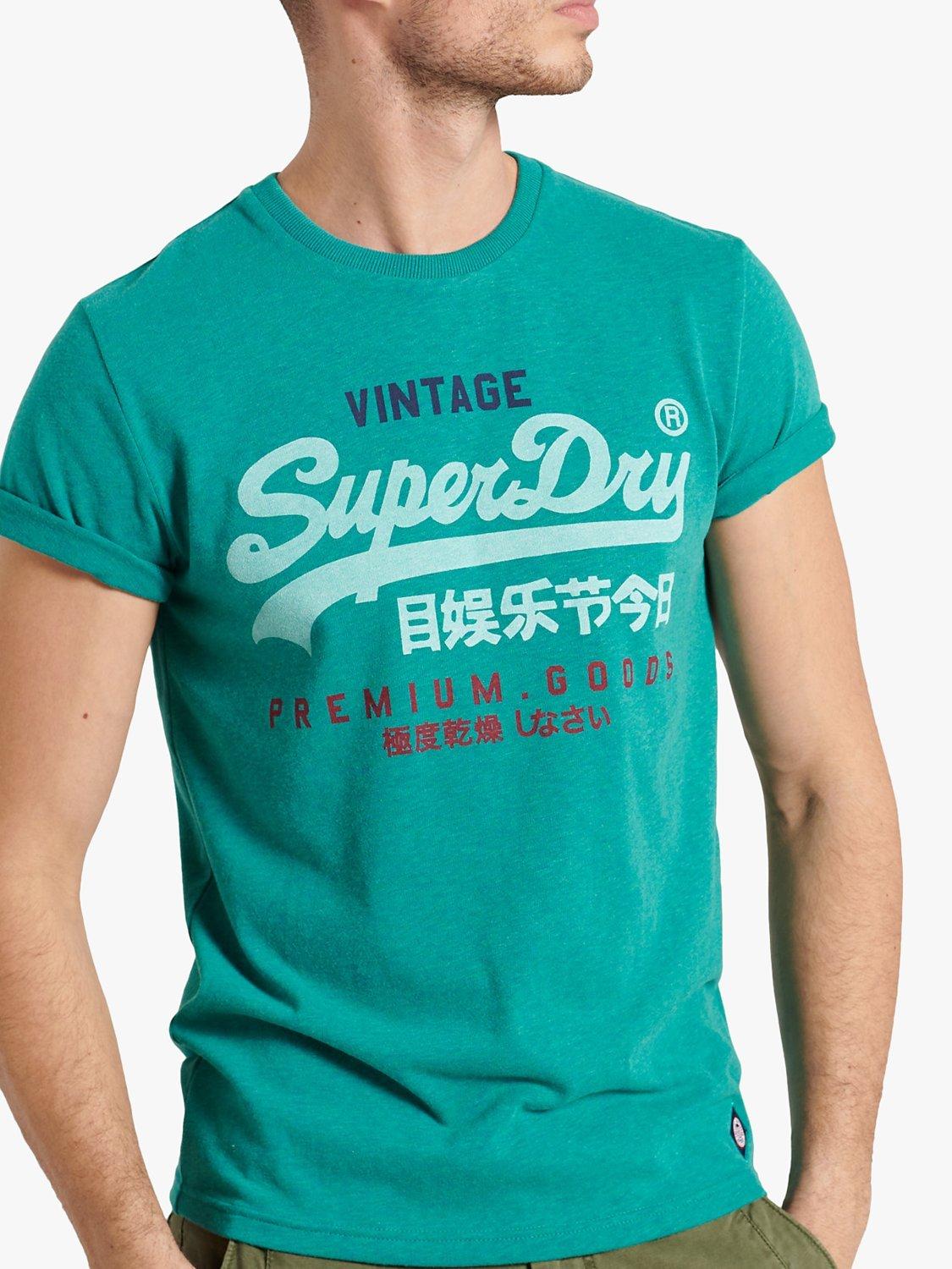 Superdry Vintage Logo Tois T-Shirt, Ocean Green Marl