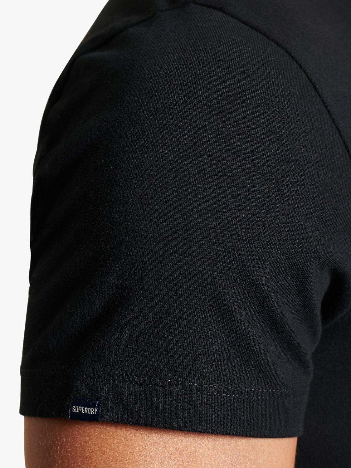 Product image 4 of 4, which shows Superdry Vintage V-Neck T-Shirt, Black, S