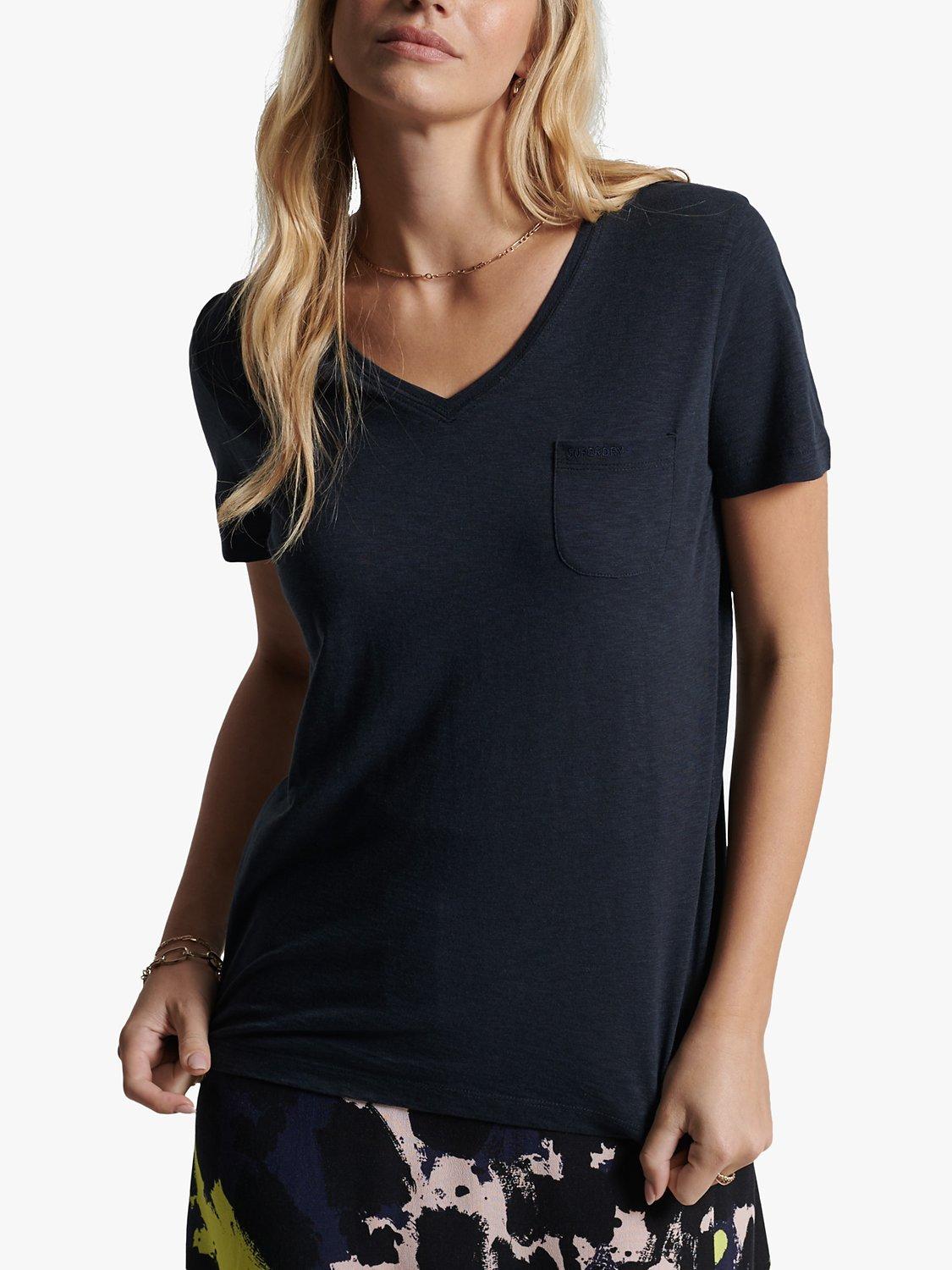 Superdry Studios Pocket V-Neck T-Shirt, Eclipse Navy