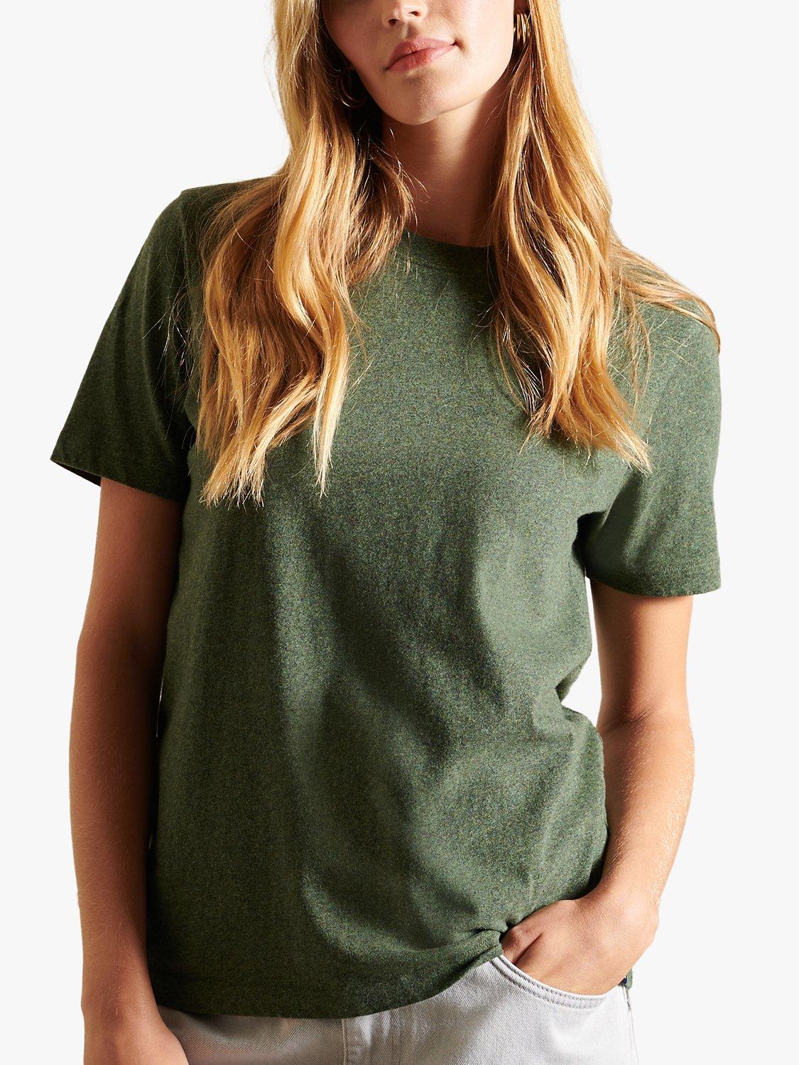 Superdry Organic Cotton Vintage Logo T-Shirt, Khaki Jaspe