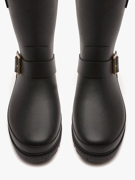 Mint Velvet Wynter Short Wellington Boots - view 2, Black Black