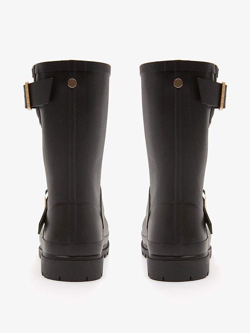 Product image 5 of 5, which shows Mint Velvet Wynter Short Wellington Boots, Black, 3