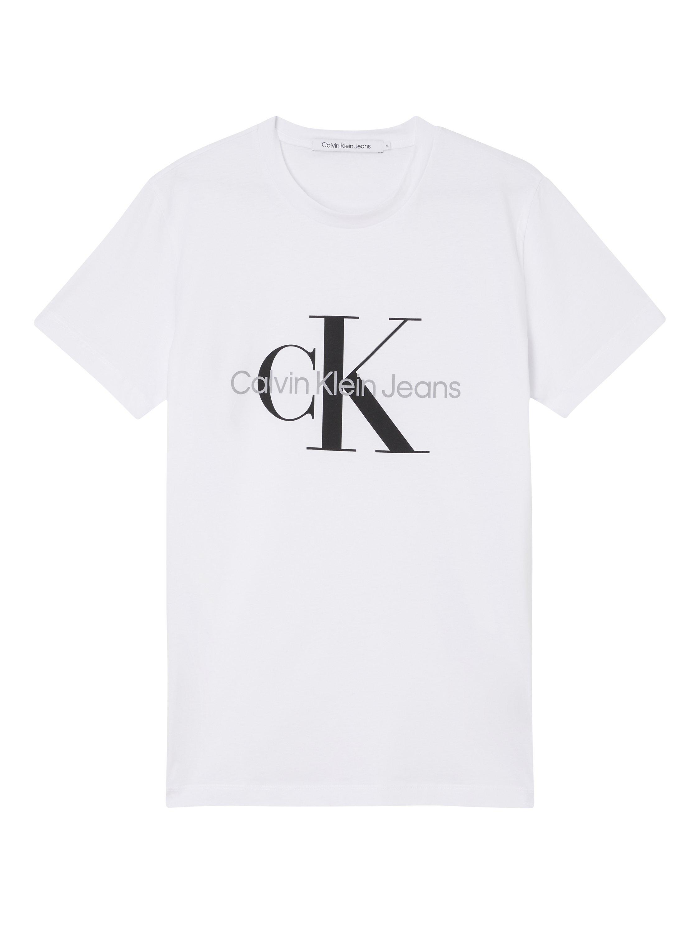 Product image 1 of 3, which shows Calvin Klein Jeans Core Logo T-Shirt, Bright White, XXL