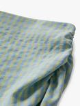 Mango Cocoa Checked Sarong, Medium Blue