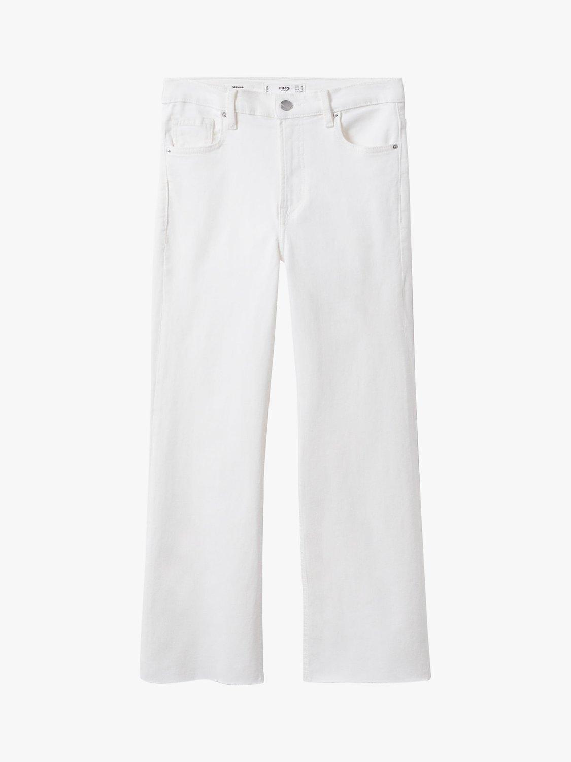 Mango Sienna Cropped Jeans, White