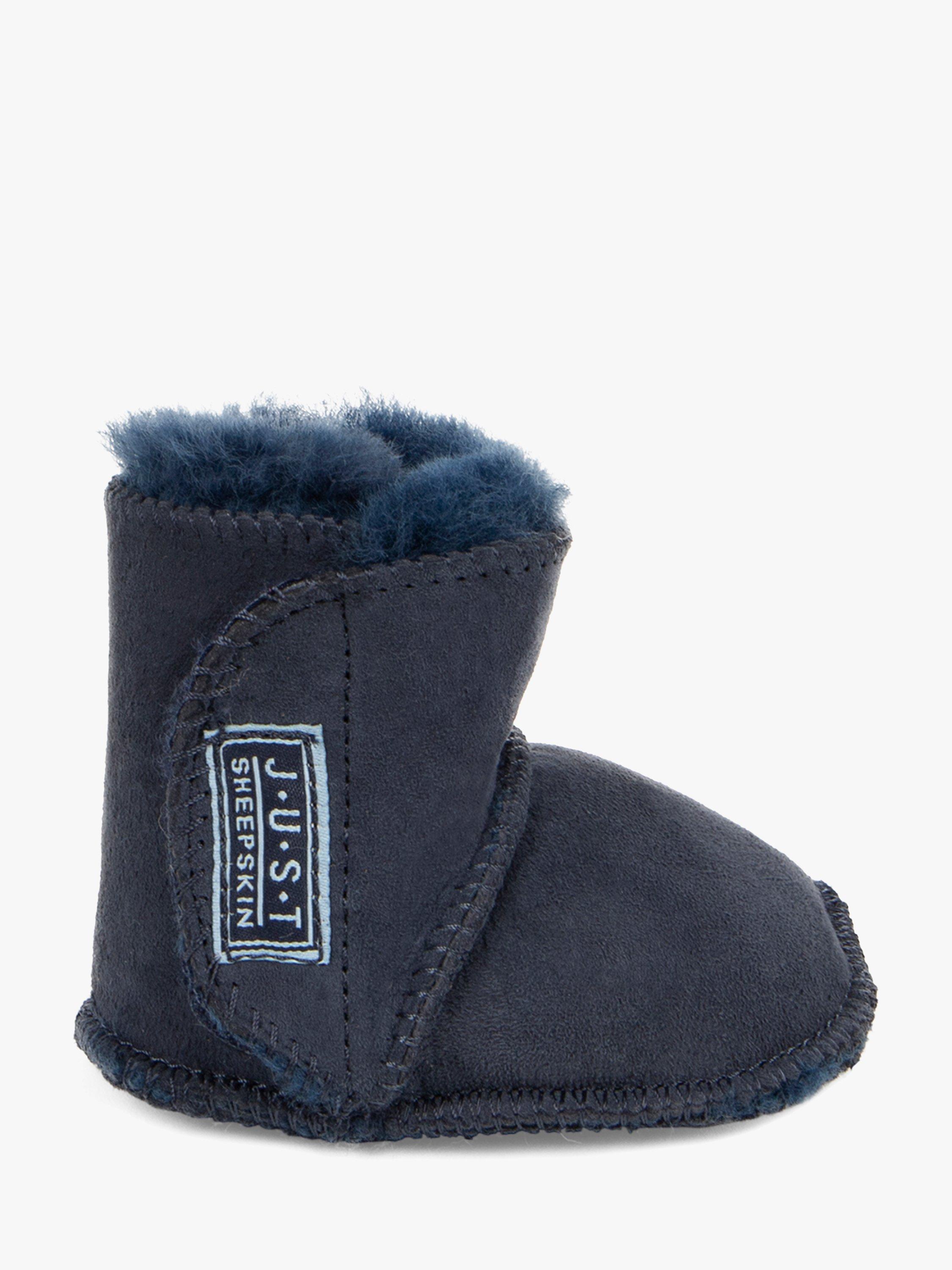 Just Sheepskin Baby Adelphi Sheepskin Booties, Navy