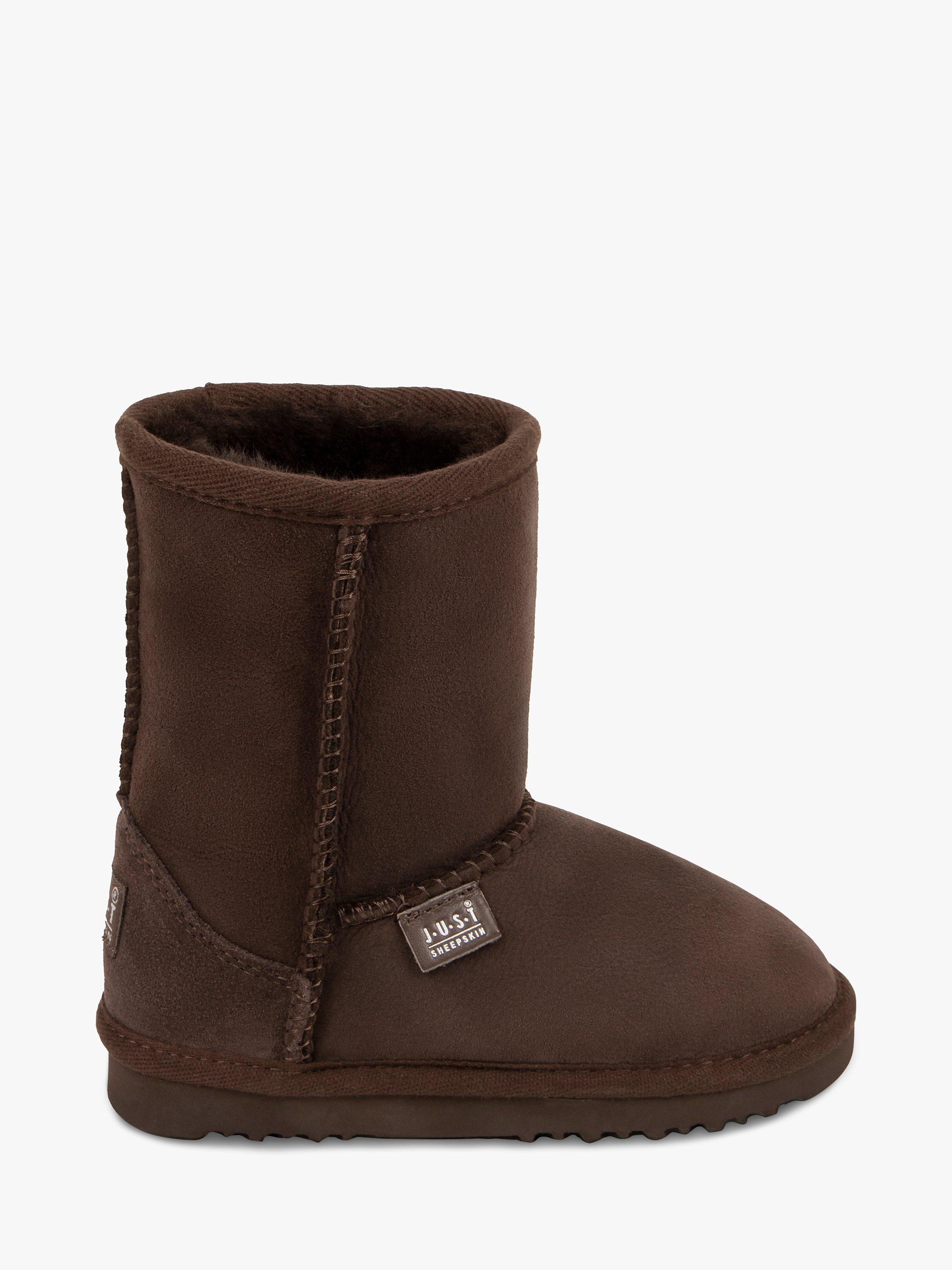 Just Sheepskin Kids' Classic Skeepskin Boots, Brown