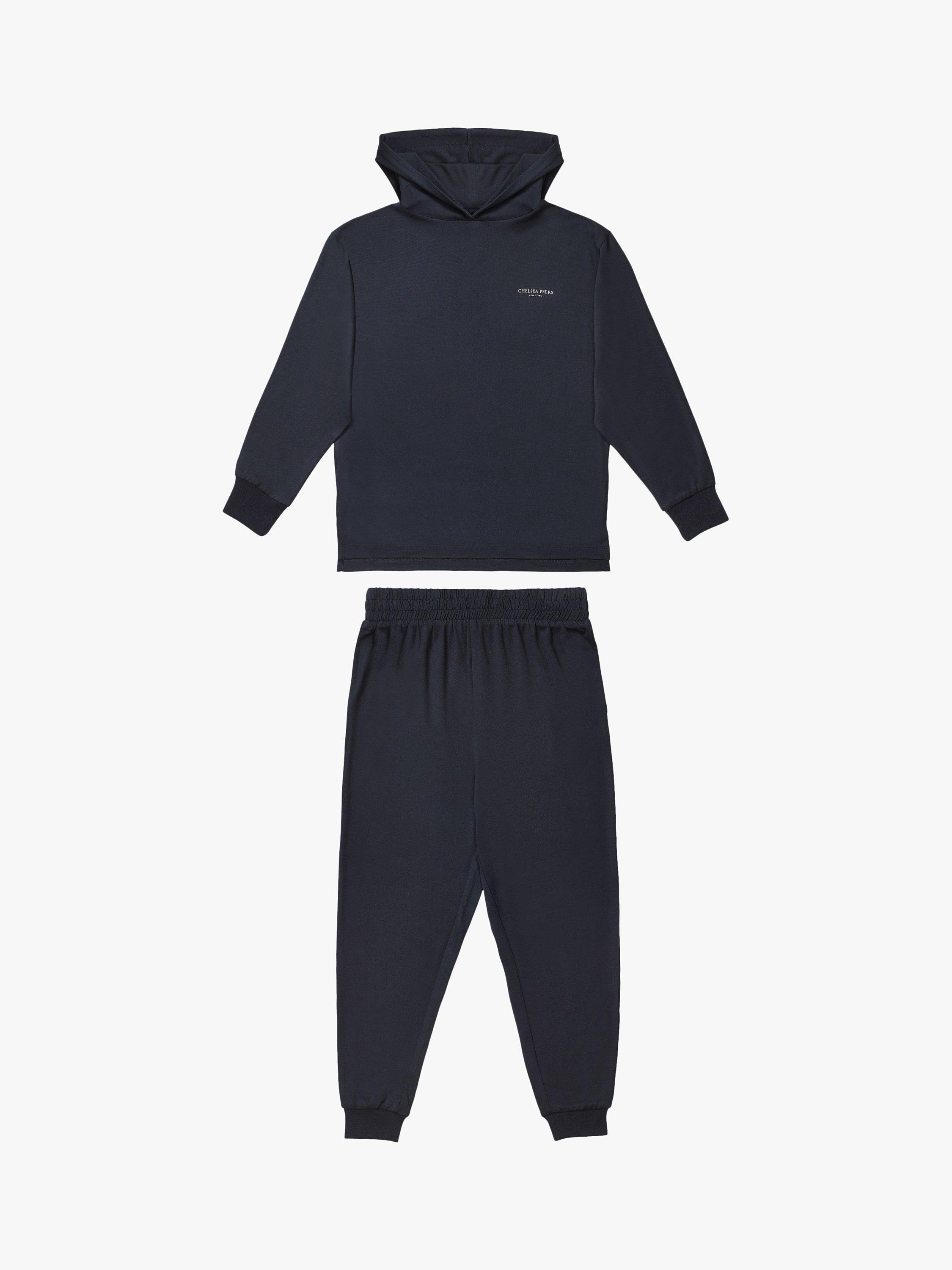 Chelsea Peers Kids' Hoodie & Joggers Lounge Set, Navy
