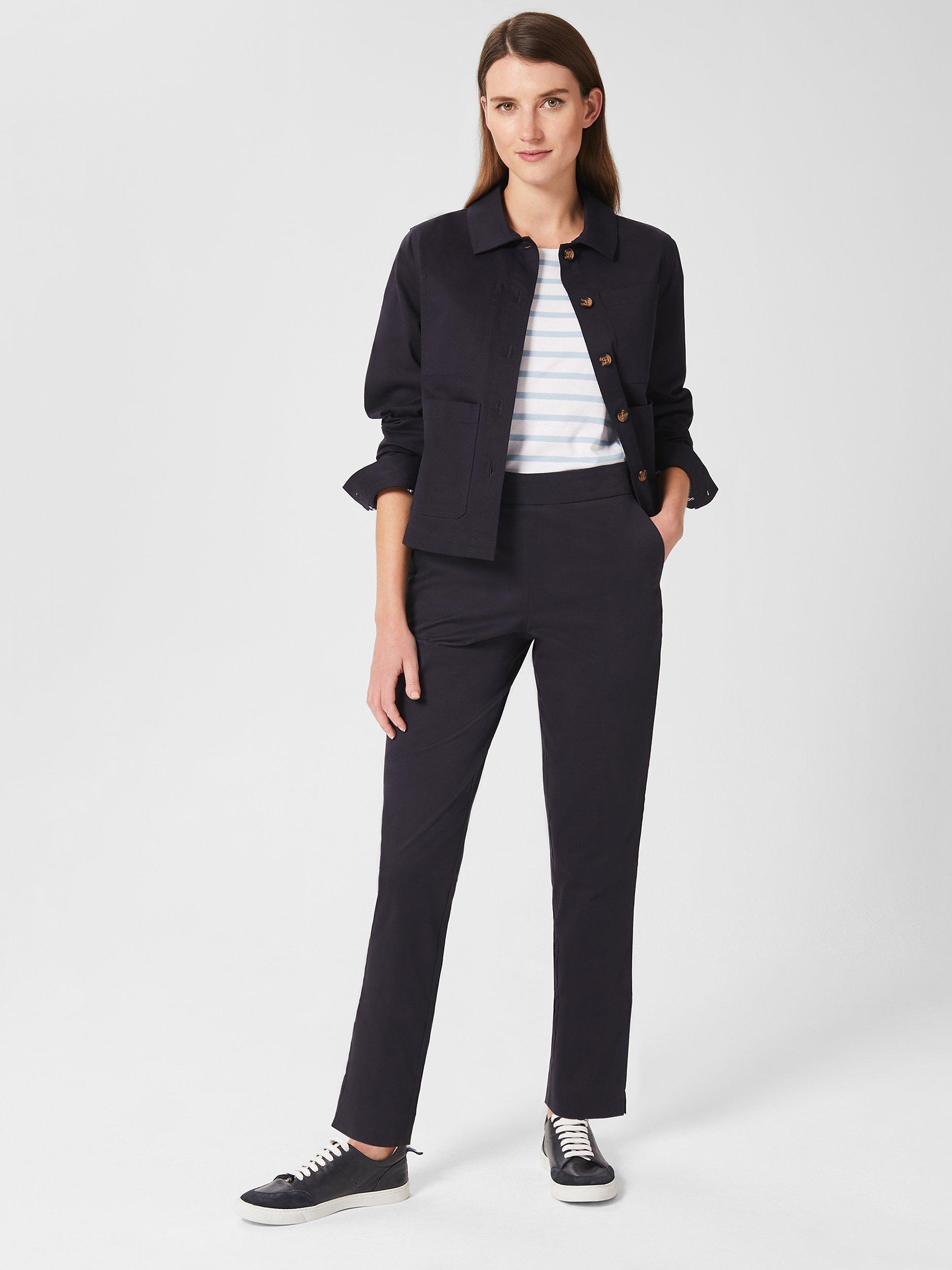 Hobbs Kaya Capri Trousers, Navy