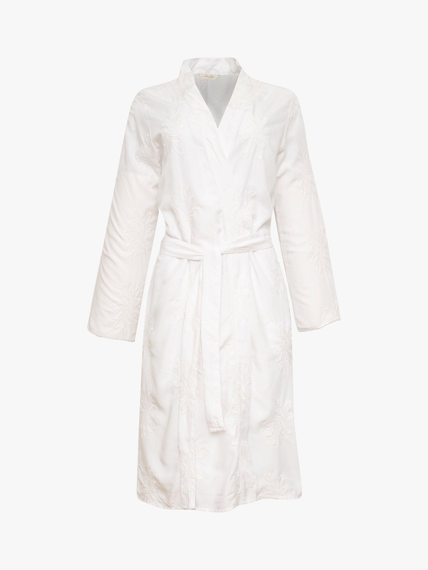 Product image 3 of 4, which shows Nora Rose by Cyberjammies Vivien Embroidered Dressing Gown, White, 8