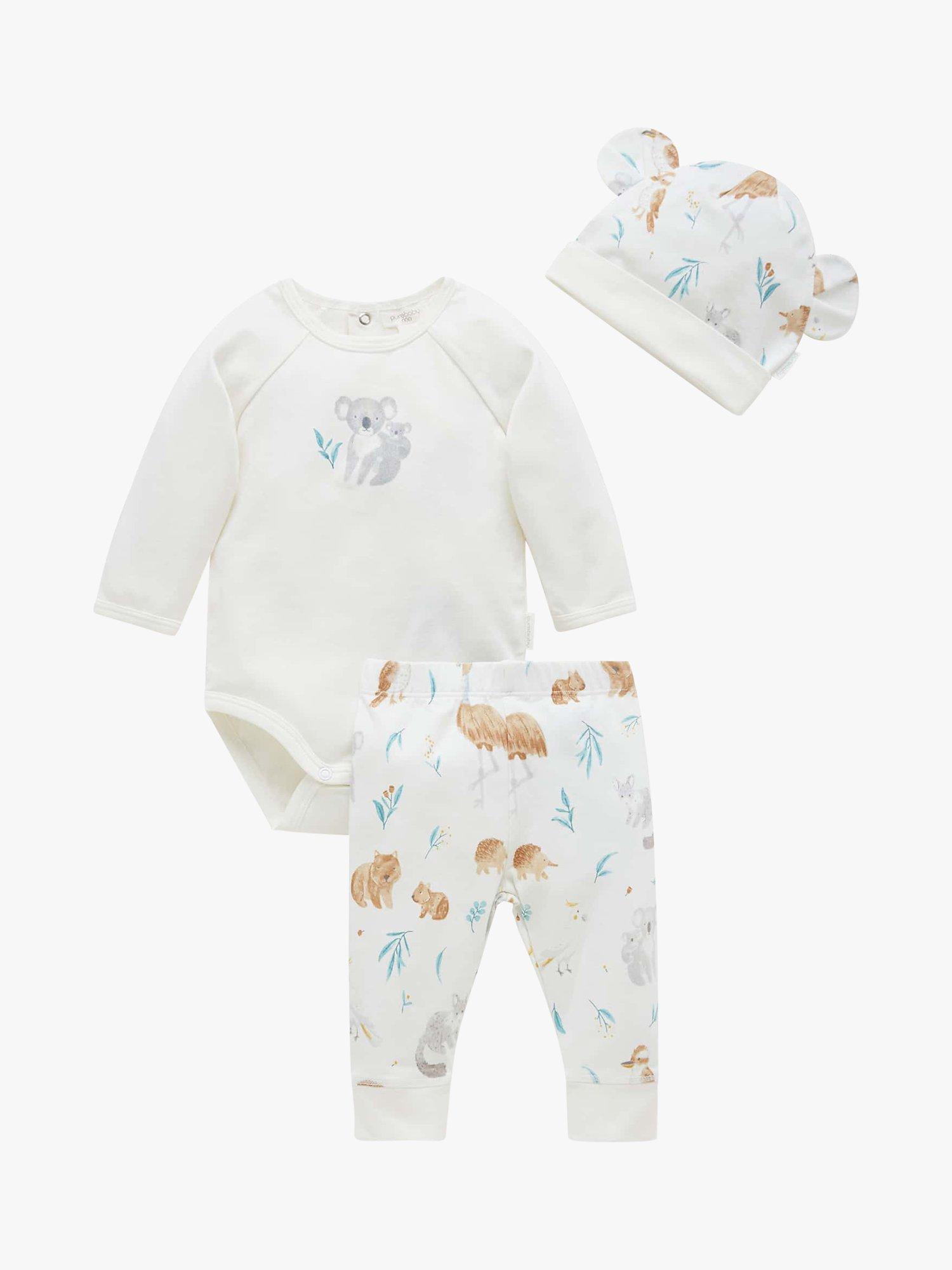 Purebaby Essentials Gift Set, Pack of 3, White
