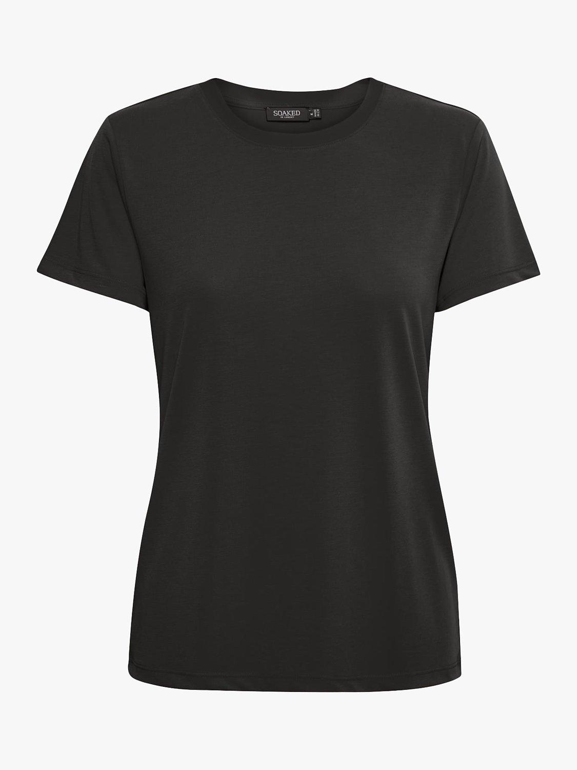 Product image 5 of 6, which shows Soaked In Luxury Columbine Crew Neck T-Shirt, Black, XS