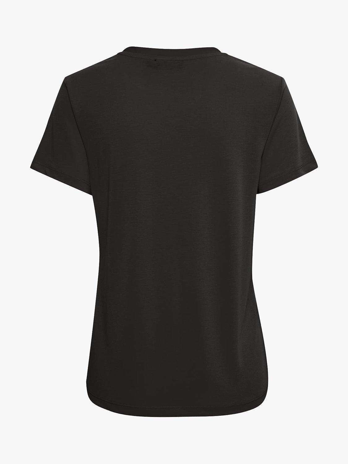 Product image 6 of 6, which shows Soaked In Luxury Columbine Crew Neck T-Shirt, Black, XS