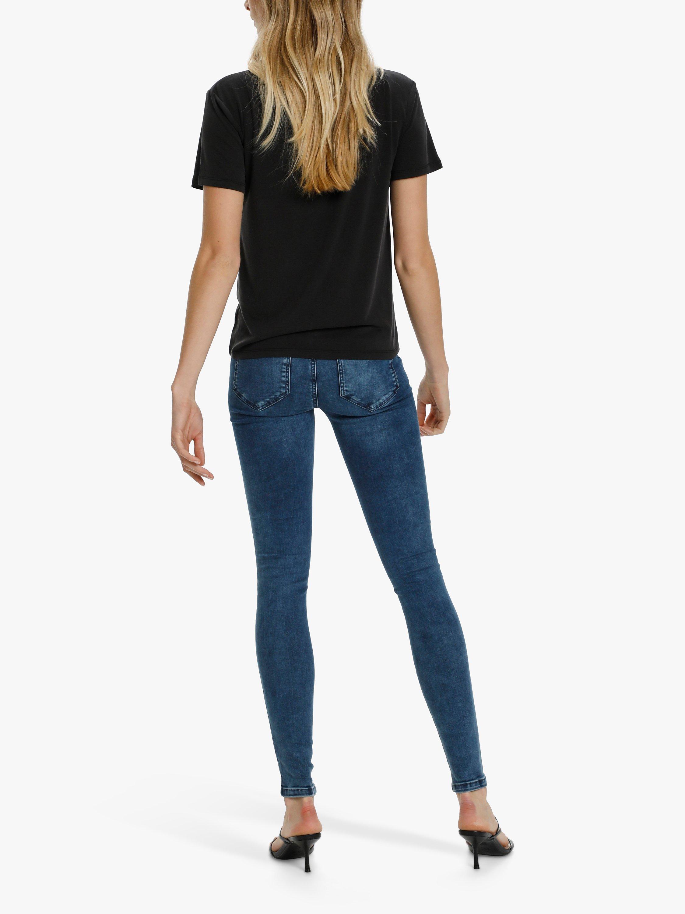 Product image 2 of 6, which shows Soaked In Luxury Columbine Crew Neck T-Shirt, Black, XS