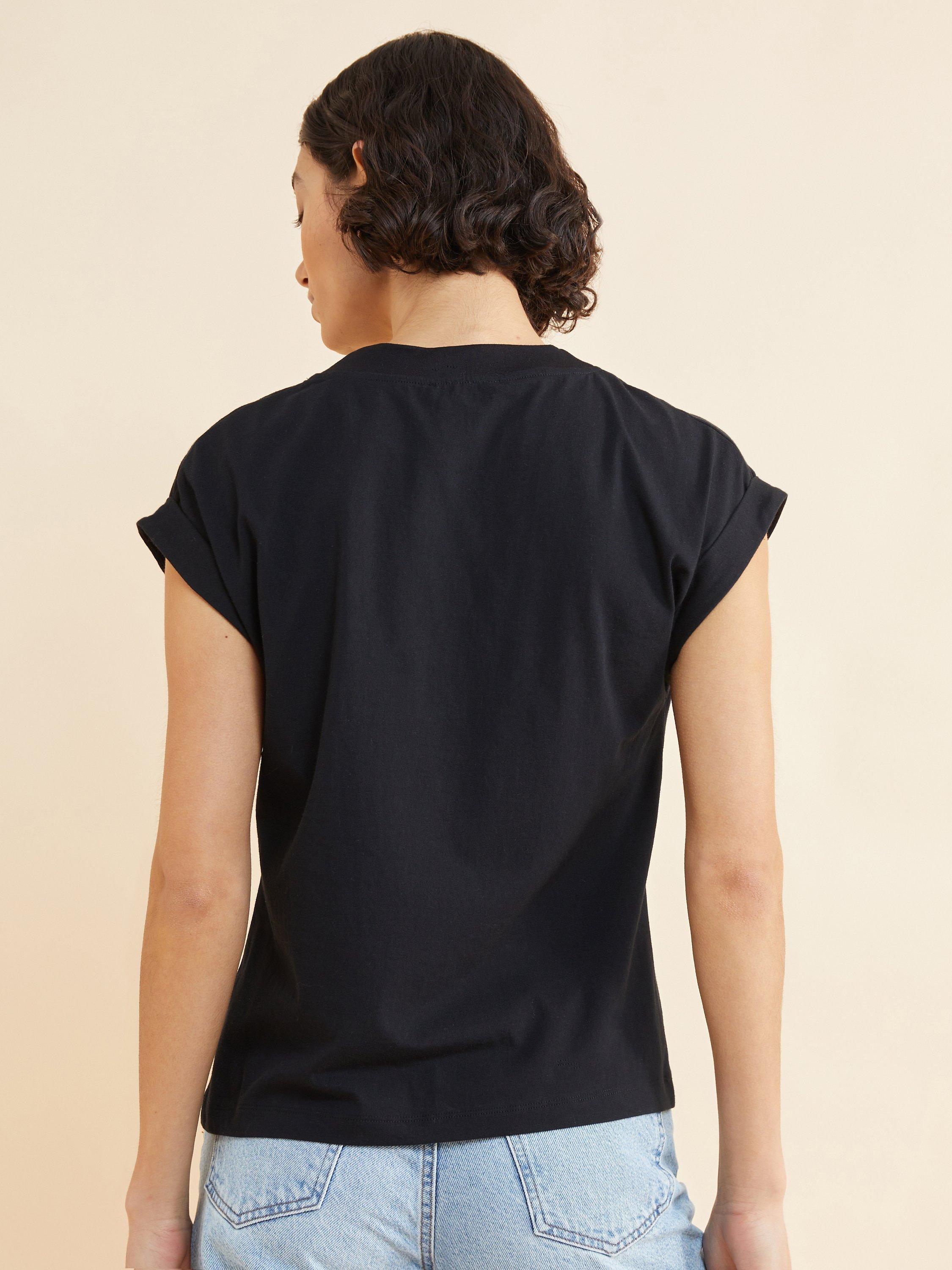 Product image 2 of 4, which shows Albaray Roll Back Cuff T-Shirt, Black, 8