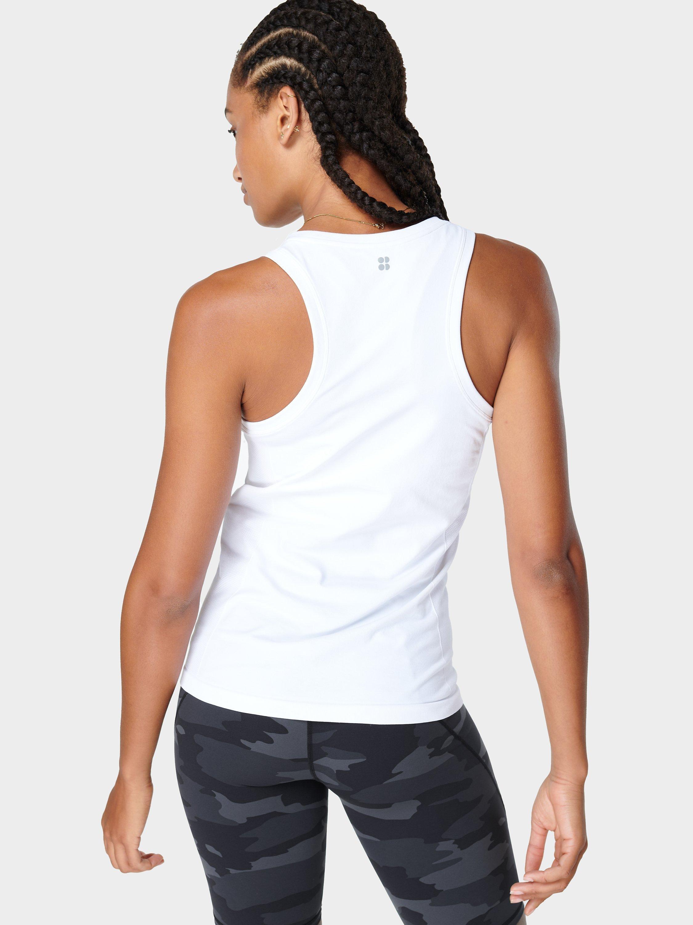 Product image 2 of 5, which shows Sweaty Betty Athlete Seamless Workout Tank Top, White, XS