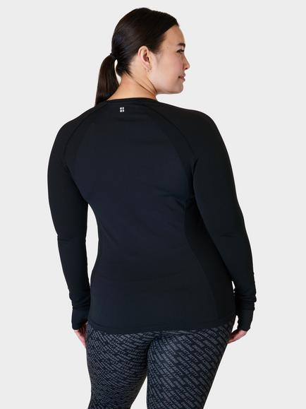 Sweaty Betty Athlete Seamless Long Sleeve Gym Top - view 2, Black