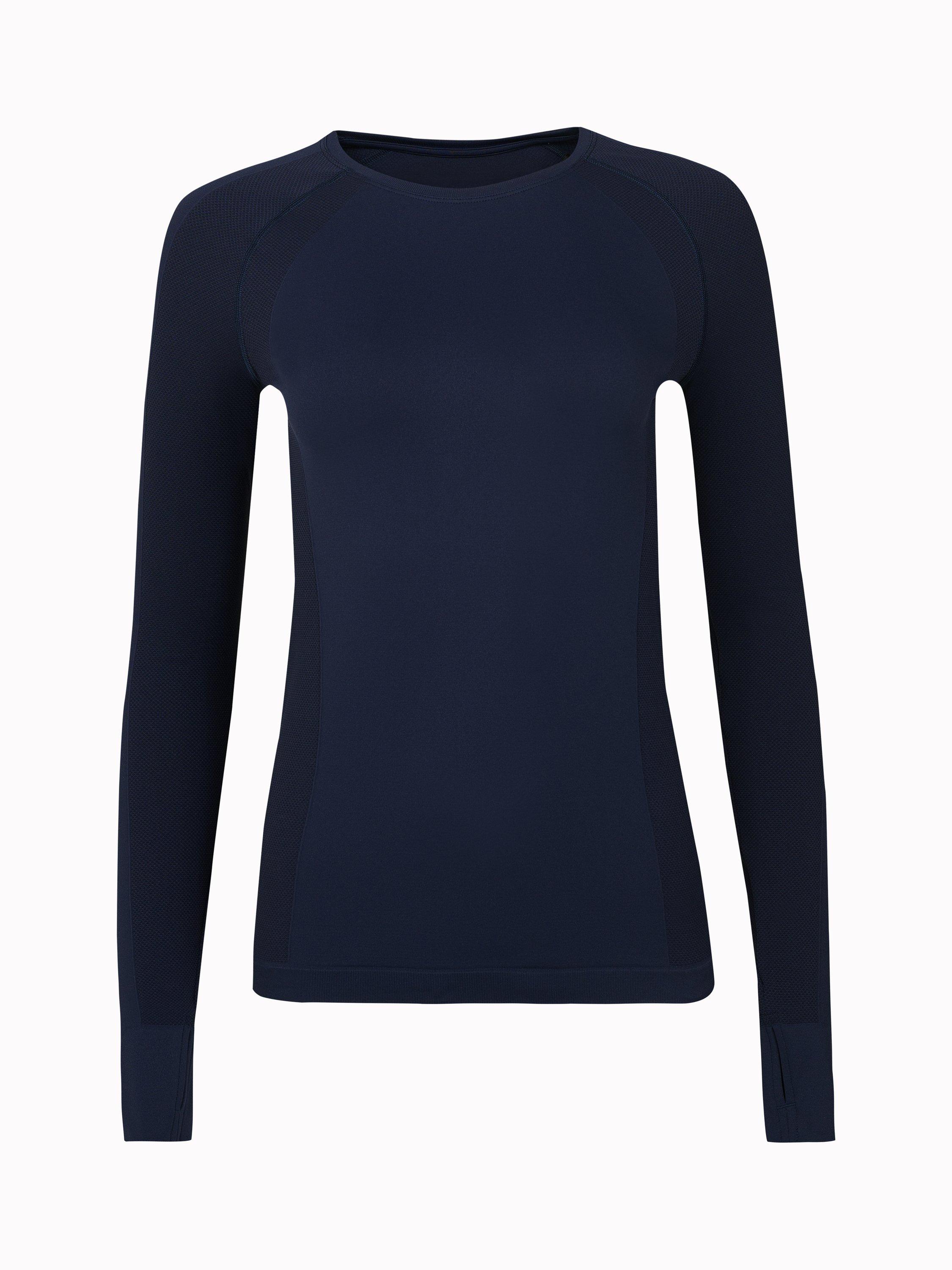 Product image 5 of 7, which shows Sweaty Betty Athlete Seamless Long Sleeve Gym Top, Navy Blue, XS