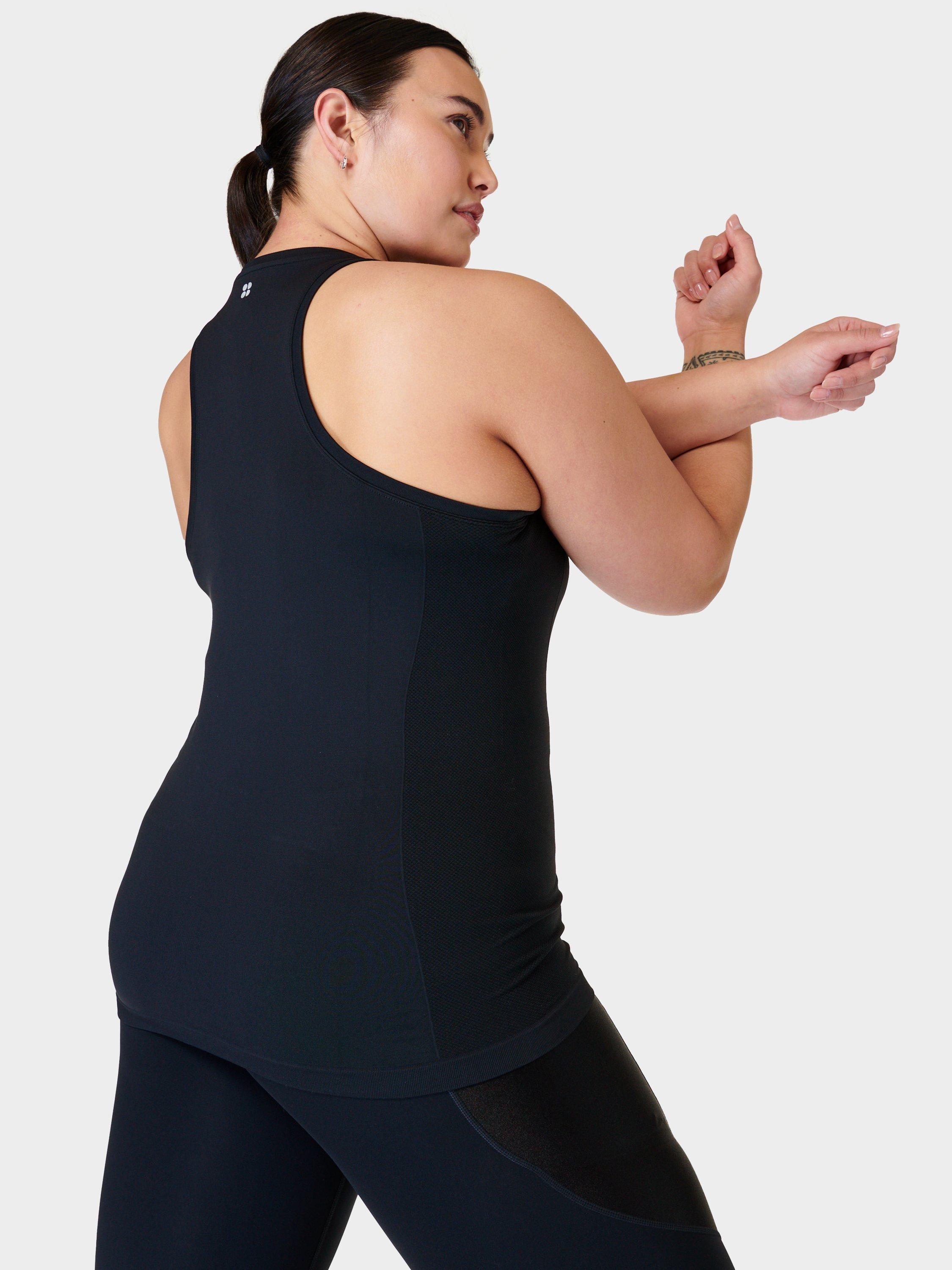 Product image 3 of 5, which shows Sweaty Betty Sleeveless Workout Top, Black, XS