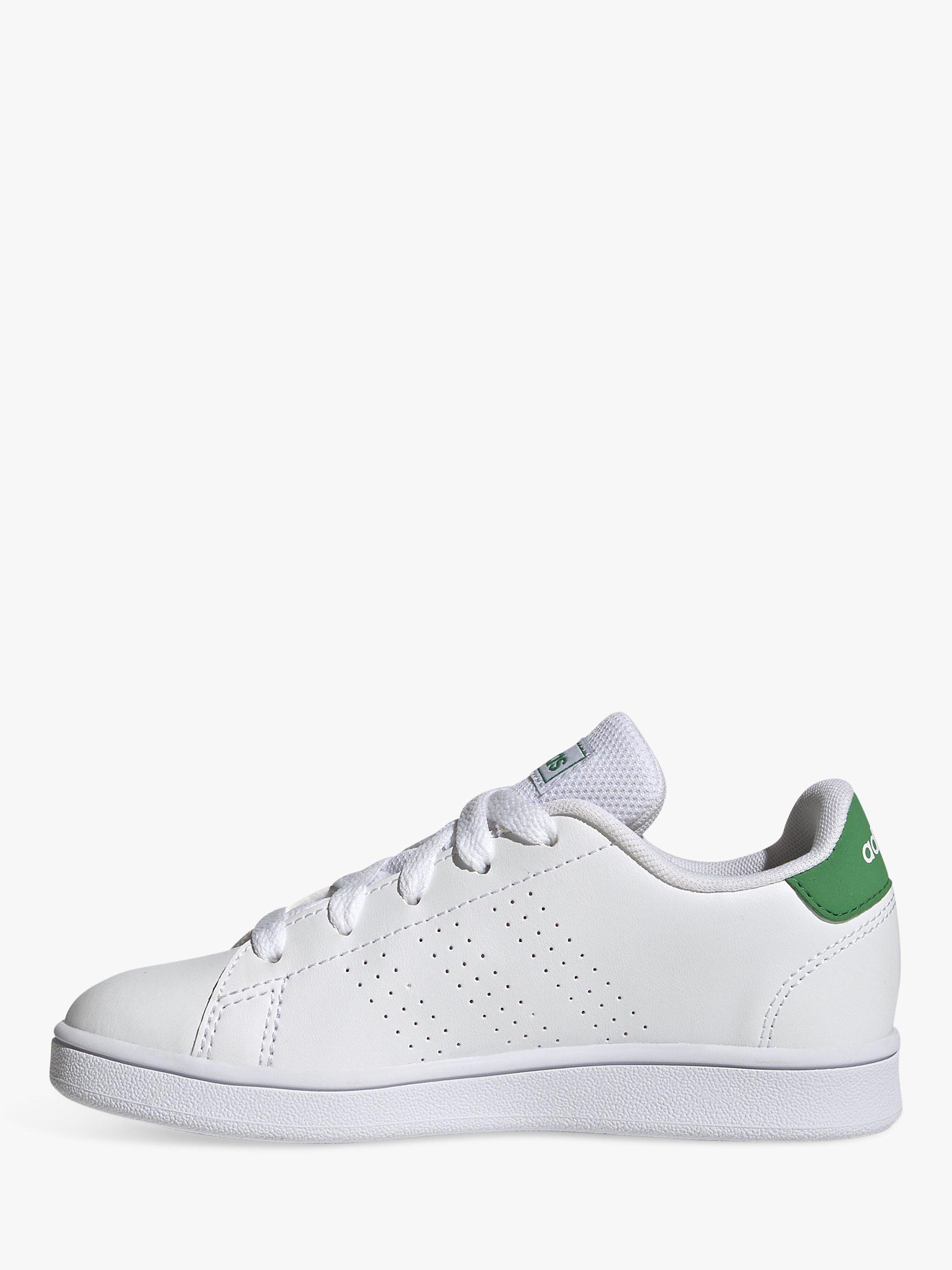 Product image 8 of 10, which shows adidas Kids' Advantage Lace-Up Trainers, Cloud White/Green/Core Black, 3