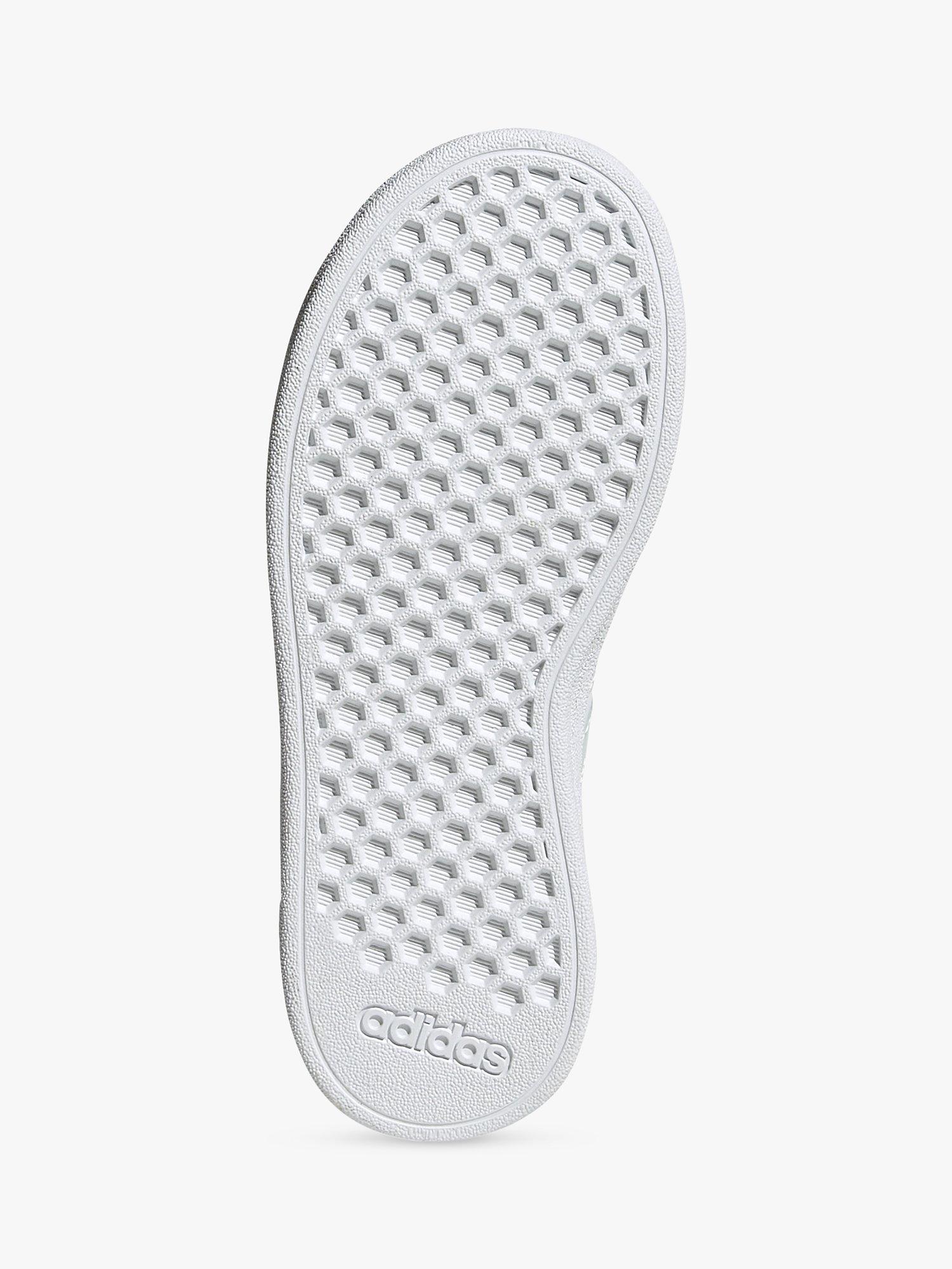 Product image 9 of 10, which shows adidas Kids' Grand Court Lace Up Trainers, Cloud White/Iridescent/Cloud White, 3